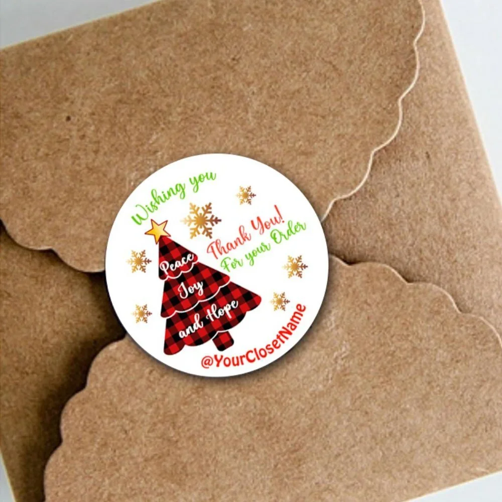 ♥️ 5x25 / 60 Christmas Thank you Stickers 2